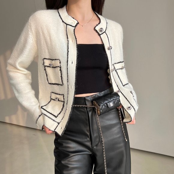 CHICJOC Women Cardigan with front pockets in white size 38 - Picture 16 of 16